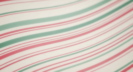 striped background - close up of candy canes on white backgroundの素材
