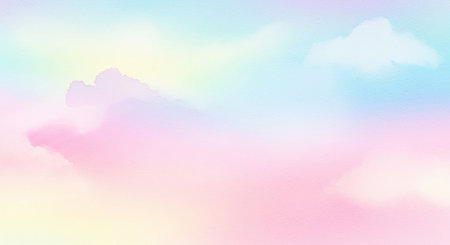 Abstract colorful pastel gradient watercolor for background, nature backdrop.の素材