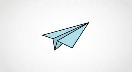 Paper Plane Icon. Paper Airplane Symbol. Vector Illustration.の素材