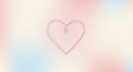 Heart shape on pastel background. Vector illustration. Eps 10.の素材