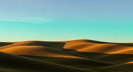 Sunset in the Tuscany, Italy. 3D renderingの素材