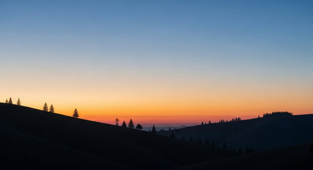 Landscape of Tuscany, Italy. Sunrise over the hillsの素材