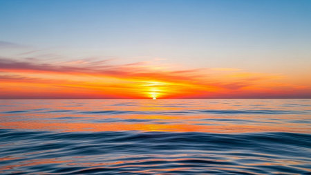 Sunset over the sea. Sunset over the sea. Beautiful natural backgroundの素材