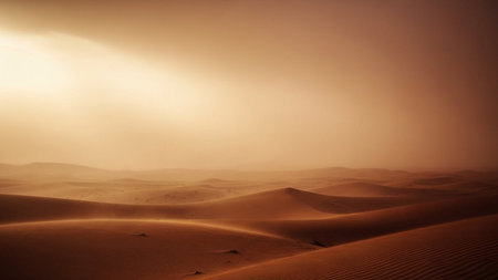 Desert sand dunes at sunset, Dubai, United Arab Emiratesの素材