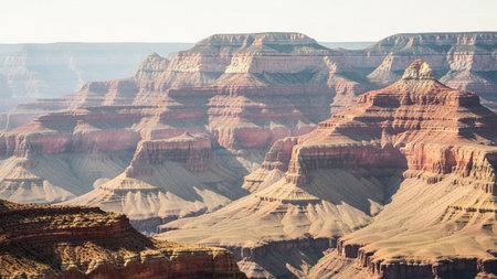 View of the Grand Canyon from the South Rim, Arizona, USAの素材
