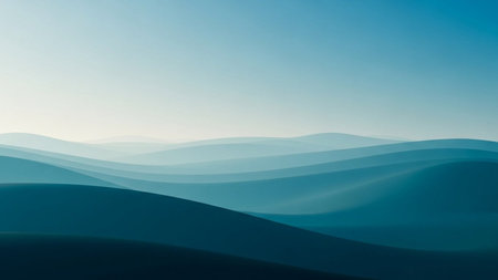 Abstract wavy landscape background. 3d rendering, 3d illustration.の素材