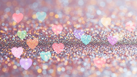 Glitter vintage lights background. silver, blue and pink. de-focusedの素材