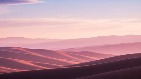 Sand dunes in the desert at sunset. Sunrise. 3d renderingの素材