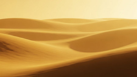 abstract background with smooth lines in golden sand dunes, digital illustrationの素材