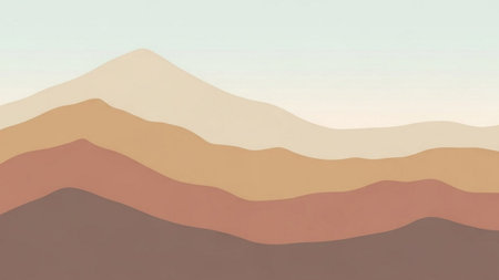 Abstract mountain background in pastel colors. Digital illustration. 3D renderingの素材