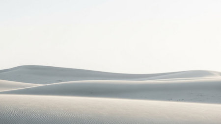 White sand dunes in the desert of Mui Ne, Vietnamの素材