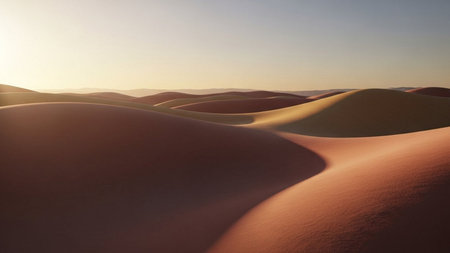 Sand dunes in the Sahara desert, Morocco. 3d renderの素材