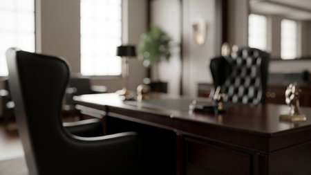 Interior of a modern office, blur background, bokehの素材