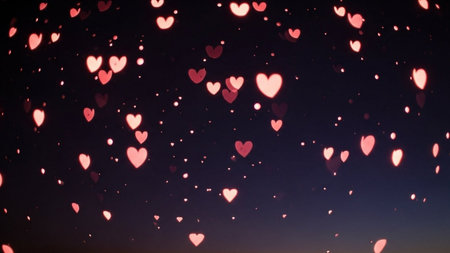 Heart bokeh background. Valentine's day background. Love concept.の素材