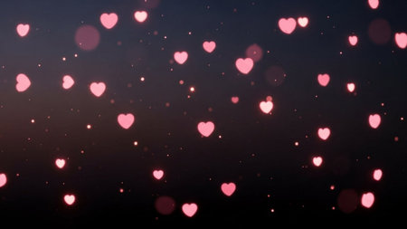 Heart bokeh background. Valentine's day background. Love concept.の素材
