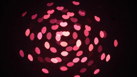 Abstract circular bokeh background of Valentine's day. Love concept.の素材
