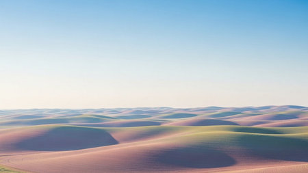 Desert sand dunes in the morning light. Natural background.の素材