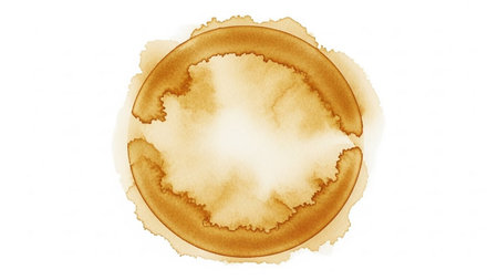 coffee stain on a white background, close-up, macroの素材
