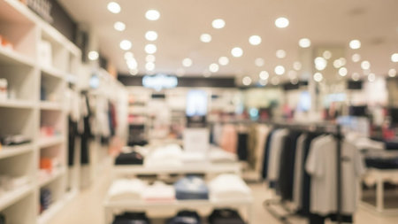 Abstract blur and defocused shopping mall of department store interior for backgroundの素材