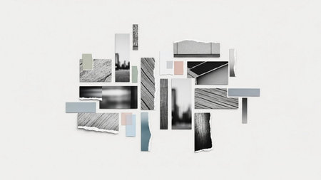 Collage of photos with empty space for your text. Mixed mediaの素材