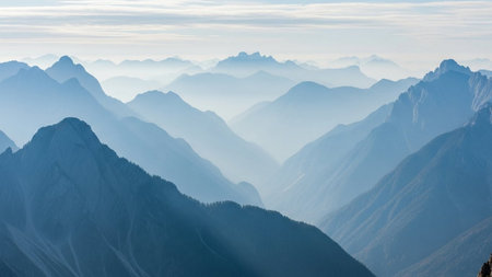 Panoramic view of the Dolomites in Italy, Venetoの素材
