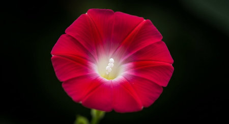 Close up of a pink morning glory flower (Convolvulus arvensis)の素材