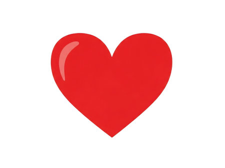Red heart isolated on white background. Valentines day. Vector illustration.の素材