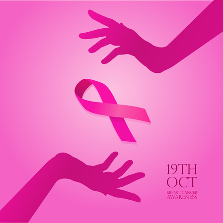 breast cancer awareness pink concept vector  illustrationのイラスト素材
