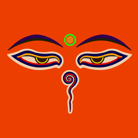 Buddha eyes vector illustration.のイラスト素材