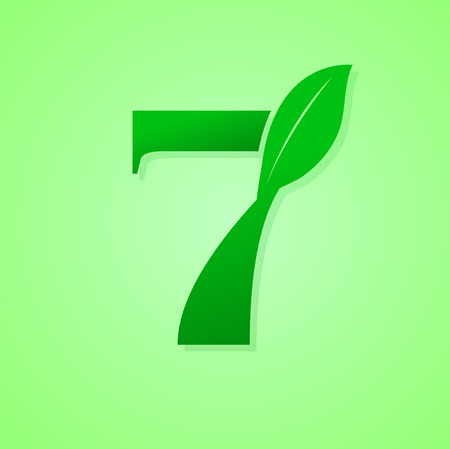 Green Ecology letter for nature icon vector illustration.のイラスト素材