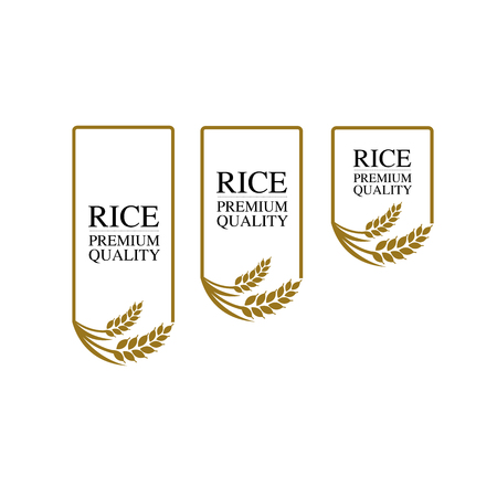 Premium Rice great quality design concept  vector.のイラスト素材