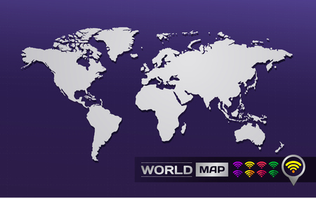 Grand world map graphic element vector illustration.のイラスト素材