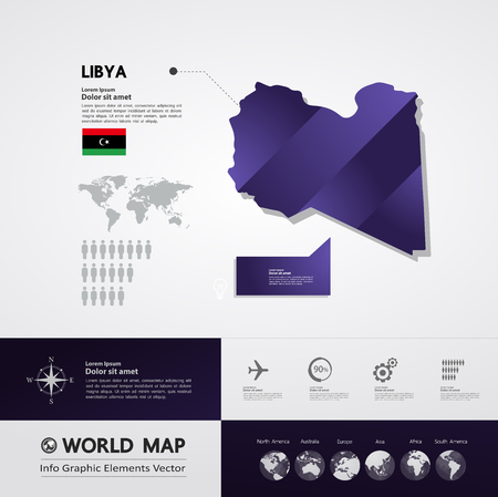 Libya map vector illustration.のイラスト素材