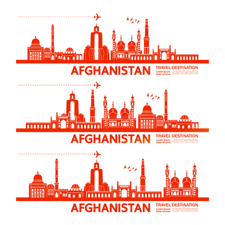 Afghanistan travel destination vector illustration.のイラスト素材