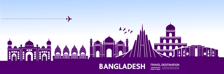 Bangladesh travel destination vector illustration.のイラスト素材
