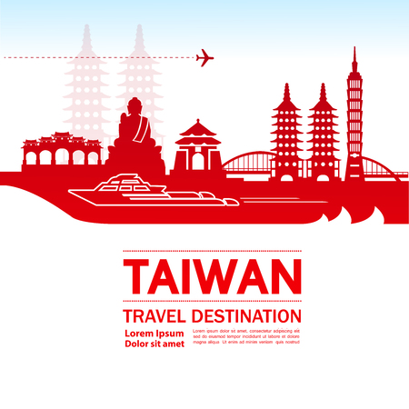 TAIWAN travel destination vector illustration.のイラスト素材