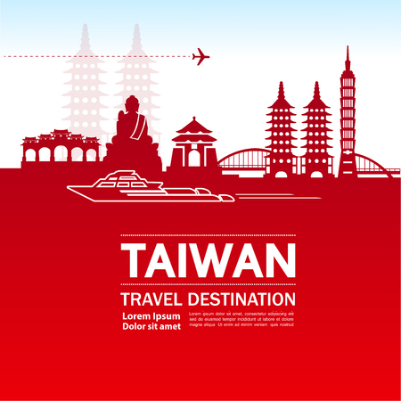 TAIWAN travel destination vector illustration.のイラスト素材