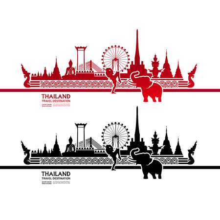 THAILAND travel destination vector illustration.のイラスト素材
