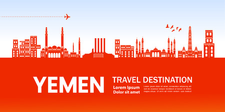 Yemen travel destination vector illustration.のイラスト素材