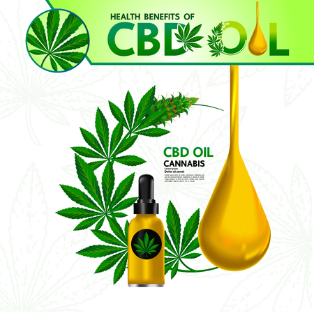 Cannabis benefits for health vector illustration.のイラスト素材