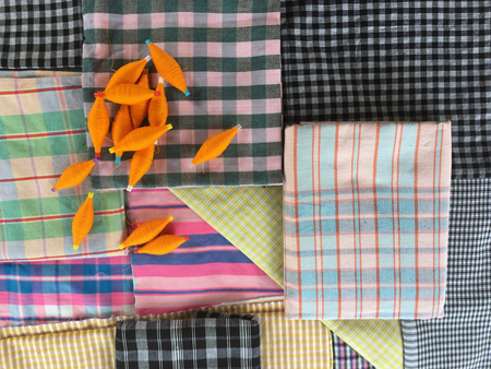 Elegant Thai Silk.の写真素材