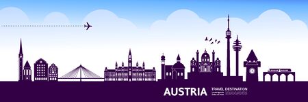 Austria travel destination vector illustration.のイラスト素材