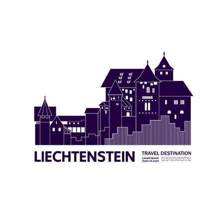 Liechtenstein travel destination grand vector illustration.のイラスト素材