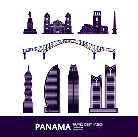 Panama travel destination grand vector illustration.のイラスト素材