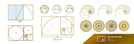 Golden ratio for creative design vector illustration.のイラスト素材