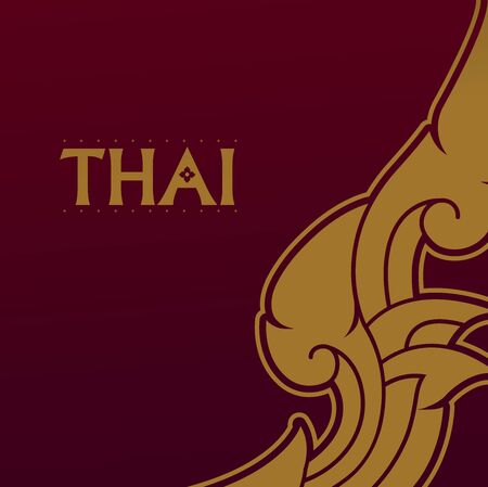 Thai art element for Thai graphic design vector illustration.のイラスト素材