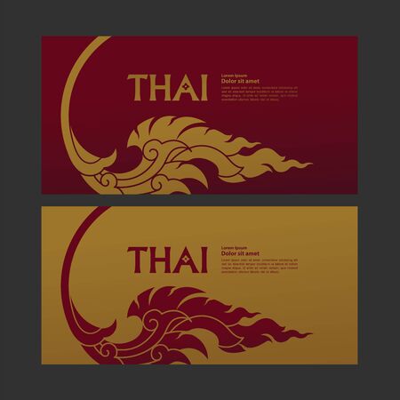 Thai art element for Thai graphic design vector illustration.のイラスト素材
