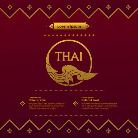 Thai art element for Thai graphic design vector illustration.のイラスト素材