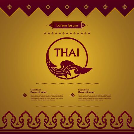 Thai art element for Thai graphic design vector illustration.のイラスト素材