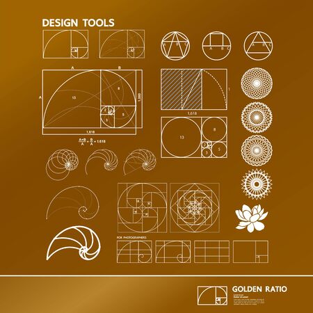Golden ratio for creative design vector illustration.のイラスト素材